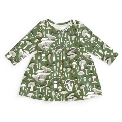 Lausanne Baby Dress - Fungi Green