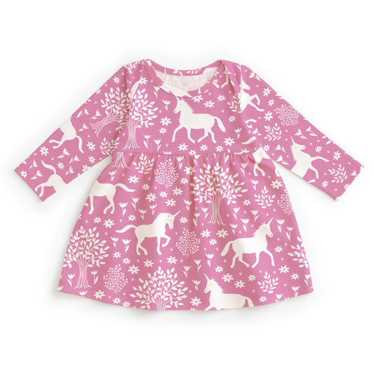 Lausanne Baby Dress - Magical Forest Pink