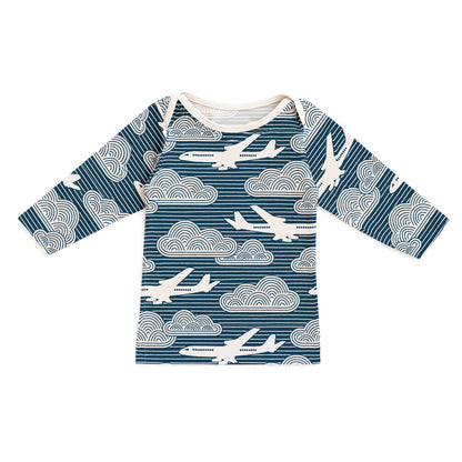 Long-Sleeve Lap Tee - In The Clouds Navy - Pretty Much Perfect