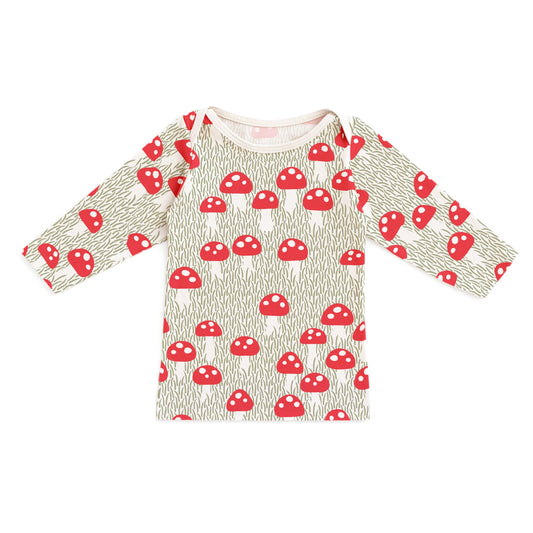 Long-Sleeve Lap Tee - Mushrooms Sage - Pretty Much Perfect