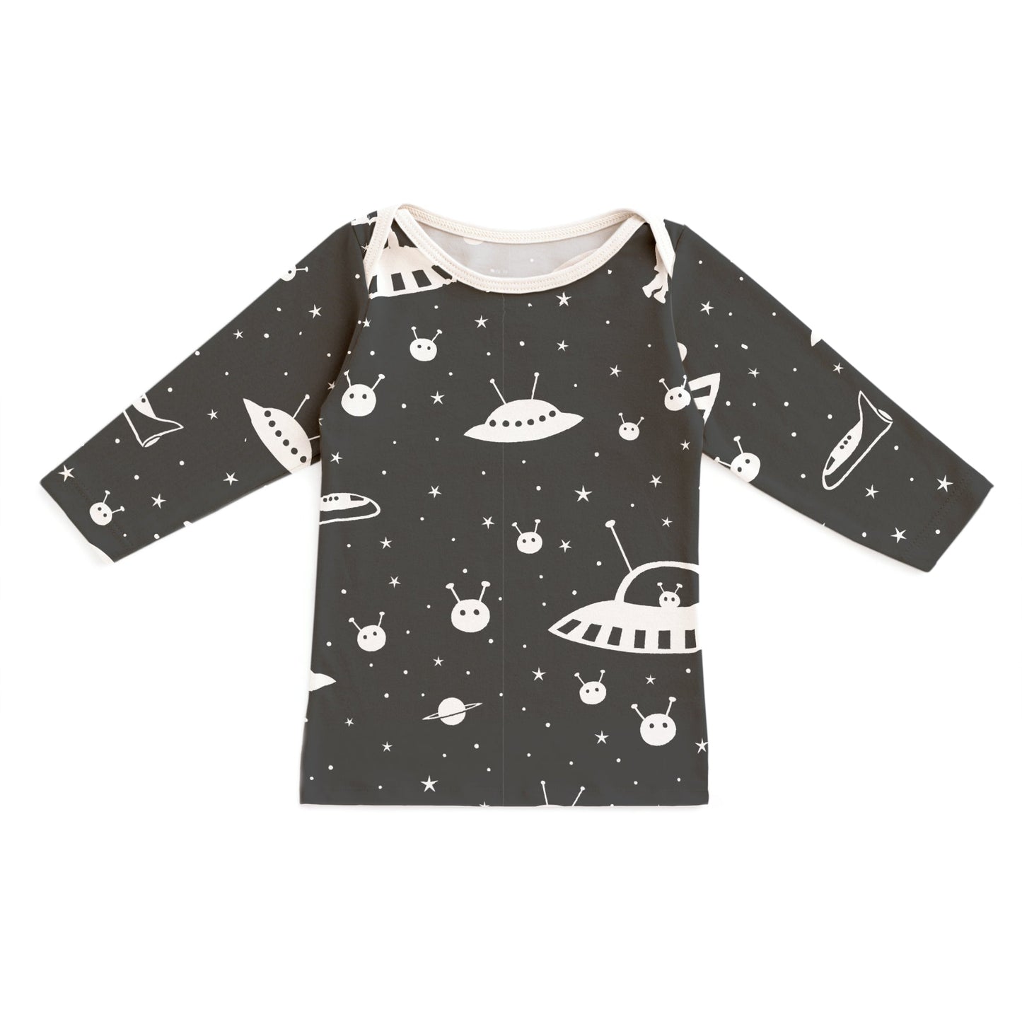 Long-Sleeve Lap Tee - Outer Space Charcoal - Pretty Much Perfect