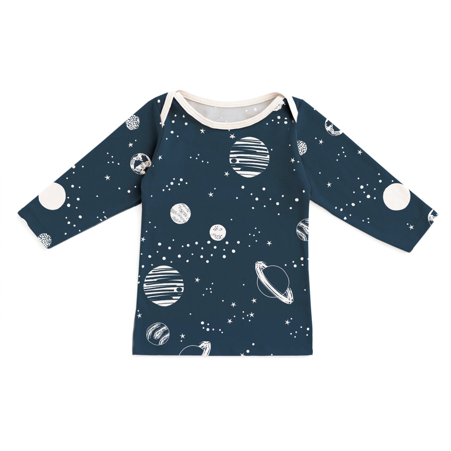 Long-Sleeve Lap Tee - Planets Night Sky - Pretty Much Perfect