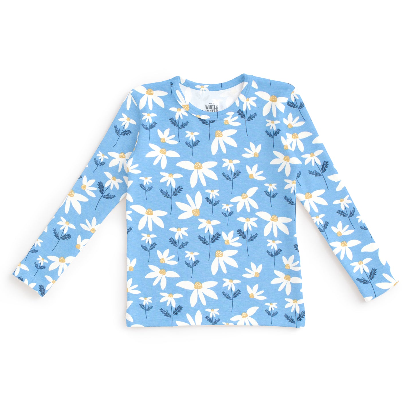 Kids Pajama Set - Daisies Blue