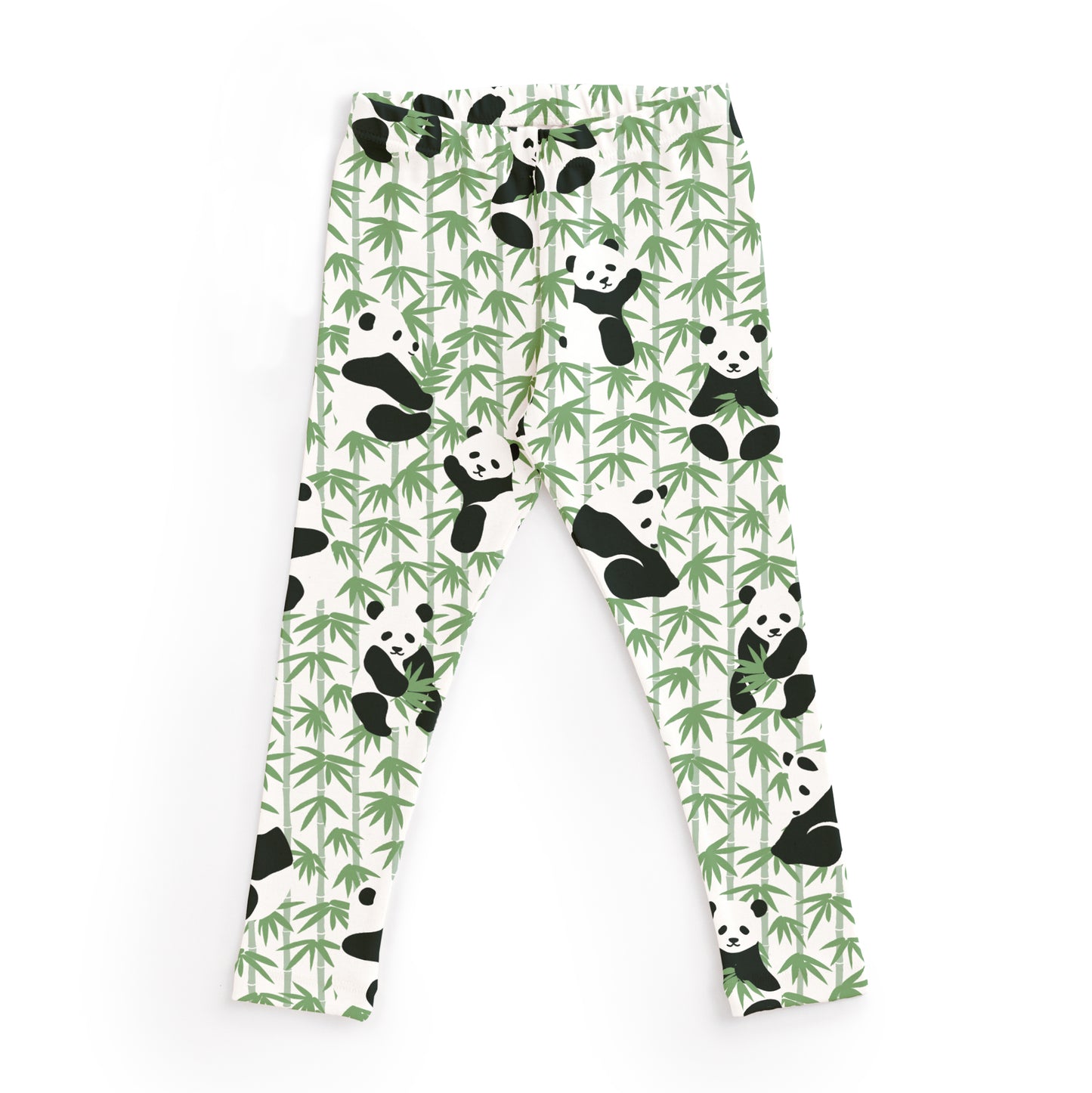 Kids Pajama Set - Pandas Green