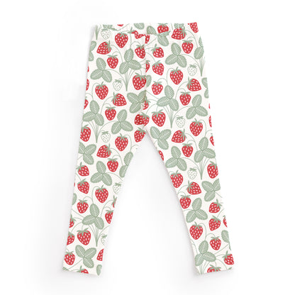 Kids Pajama Set - Strawberries Red & Green