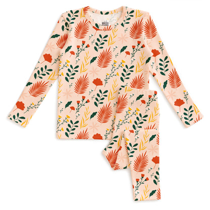 Kids Pajama Set - Secret Garden Blush