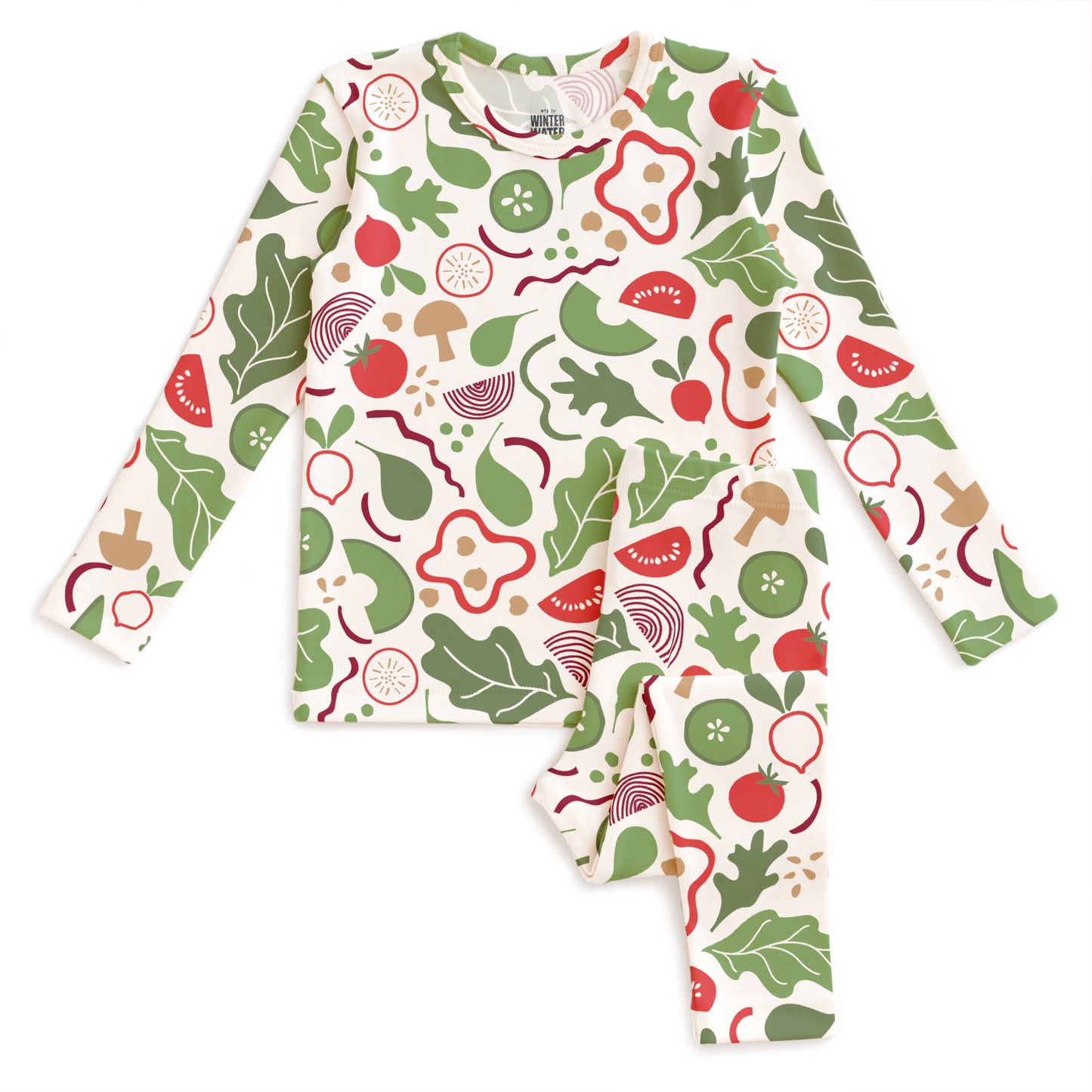 Kids Pajama Set - Salad Green