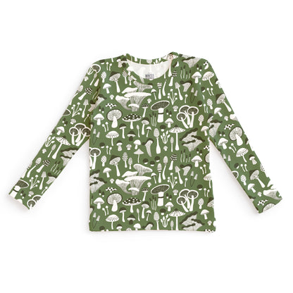 Kids Pajama Set - Fungi Green