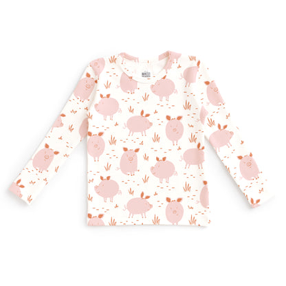 Kids Pajama Set - Pigs Pink