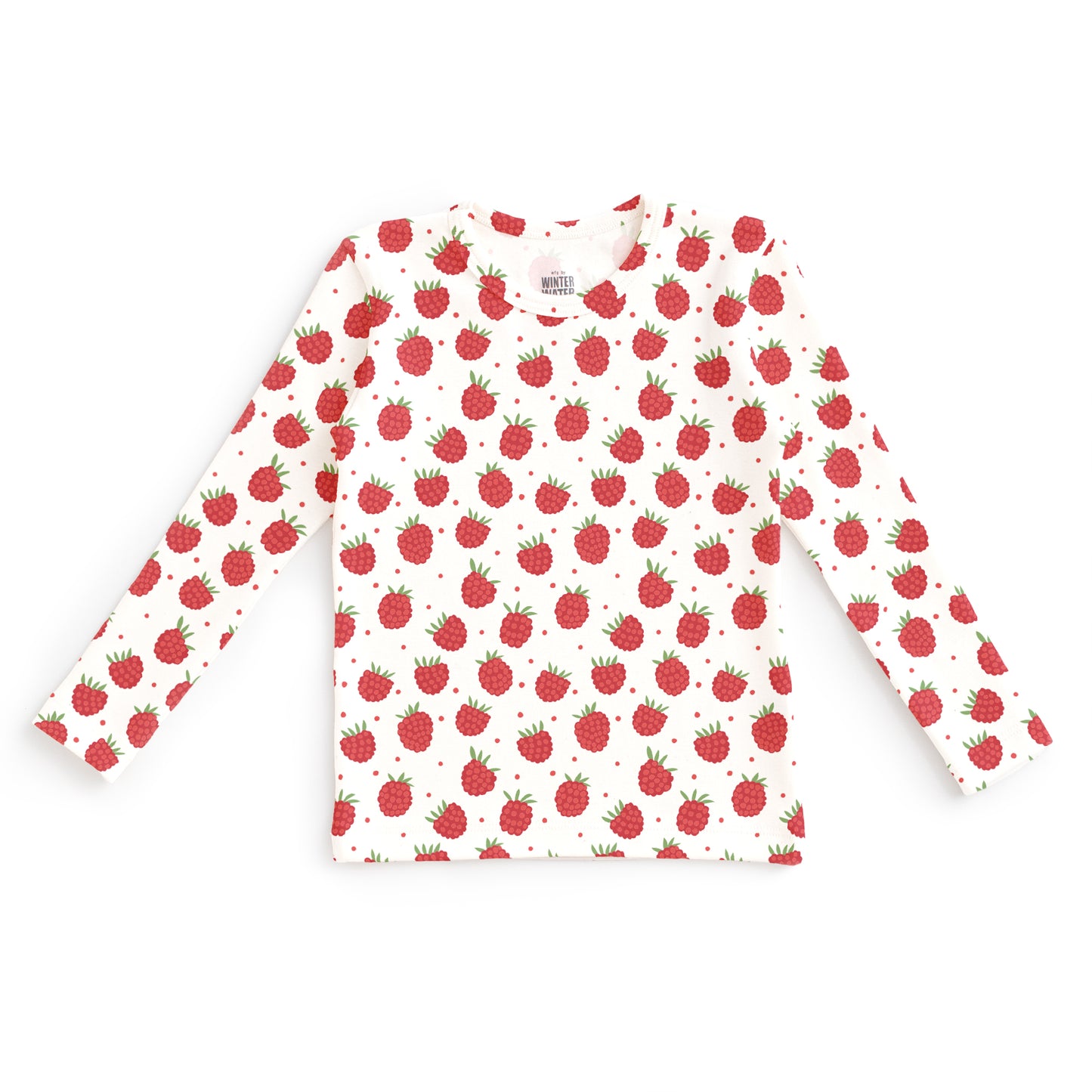 Kids Pajama Set - Raspberries Natural