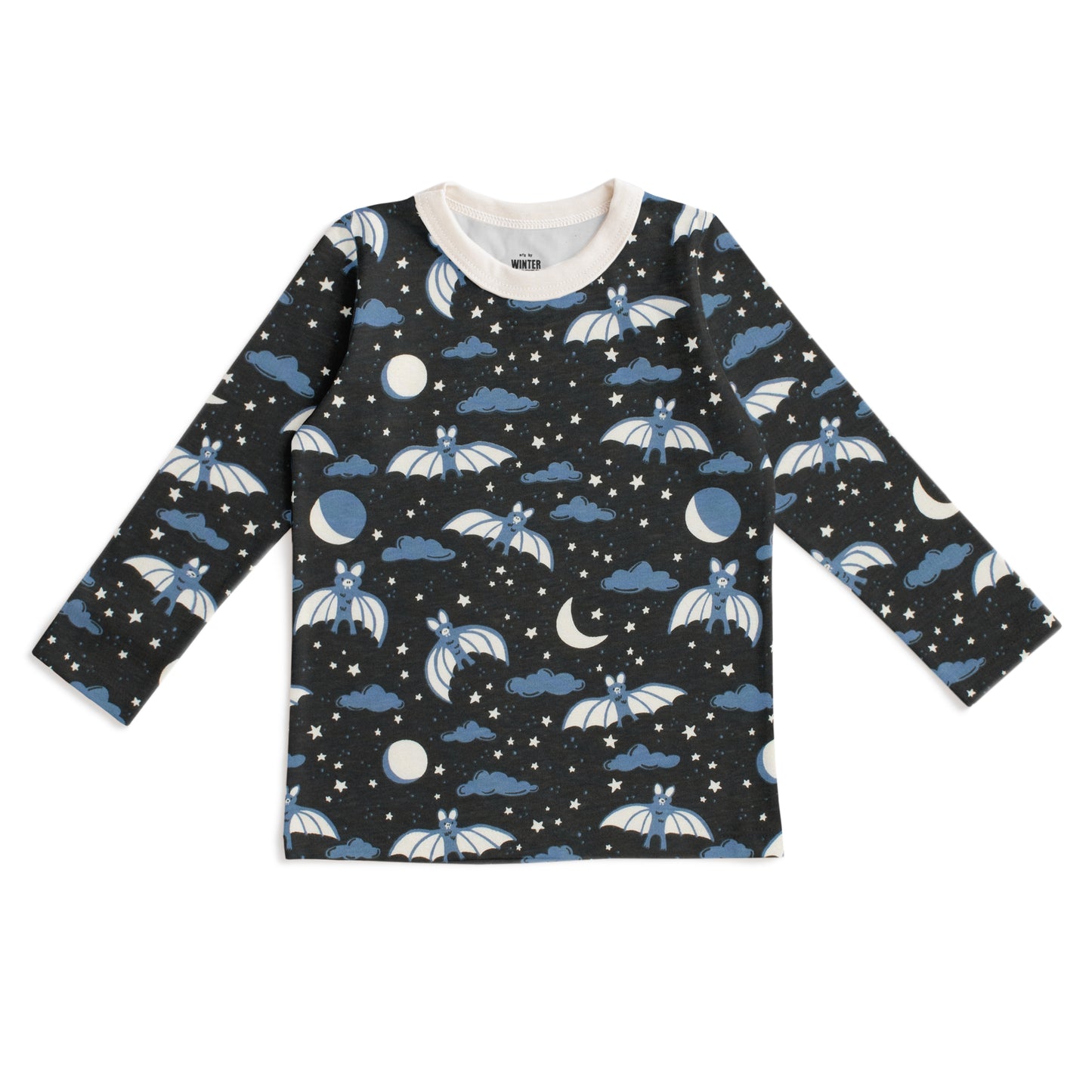 Long-Sleeve Tee - Bats Blue & Charcoal