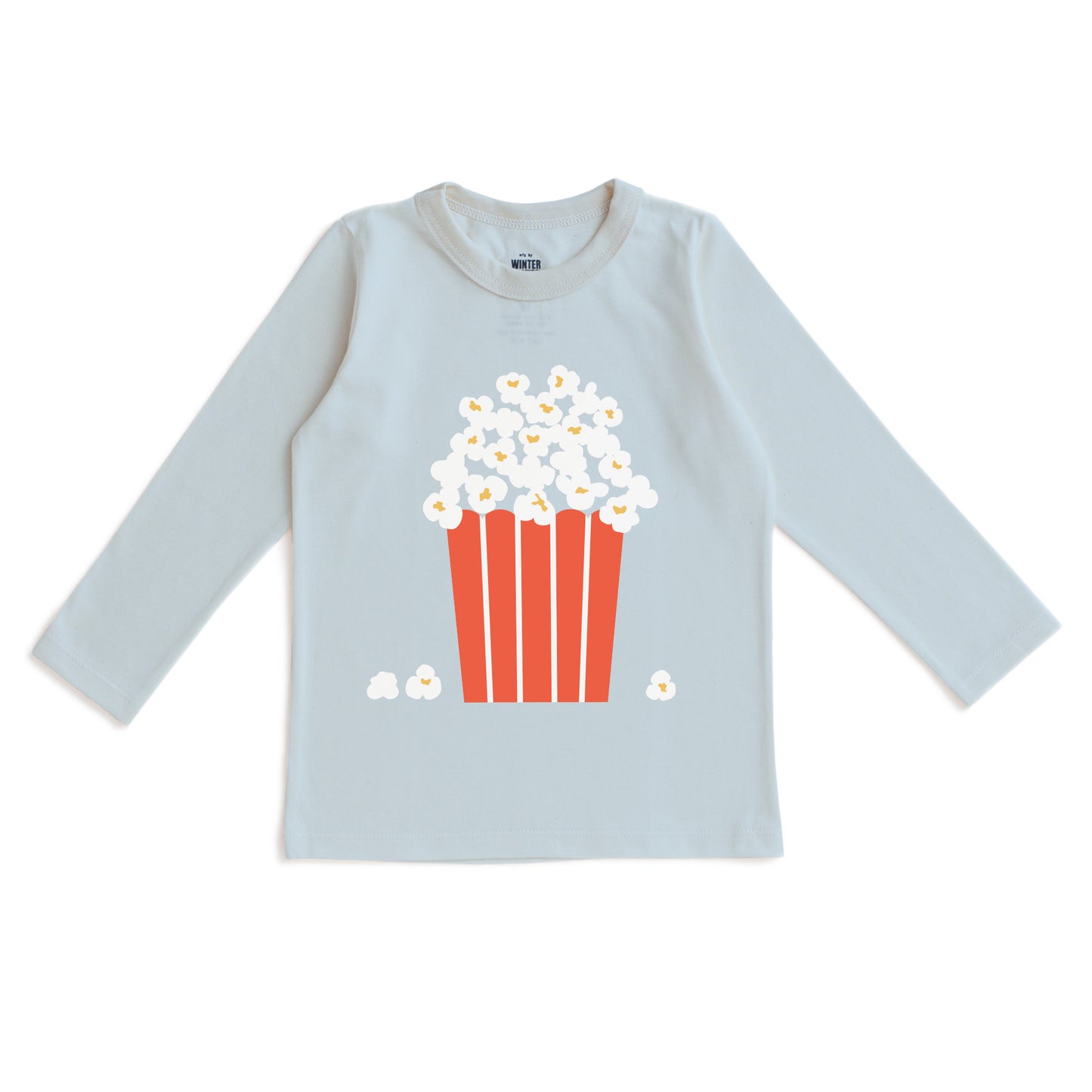 Long-Sleeve GRAPHIC Tee - Popcorn Bucket Sky Blue