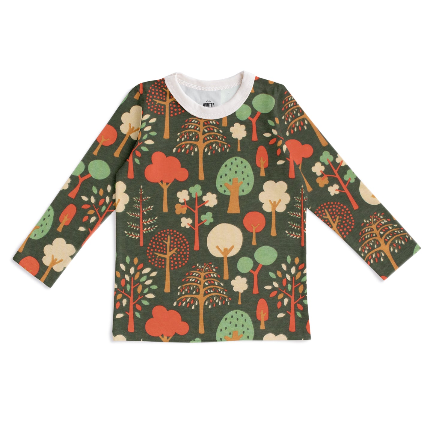 Long-Sleeve Tee - Trees Dark Green