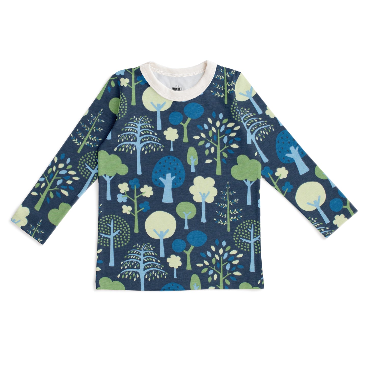 Long-Sleeve Tee - Trees Navy