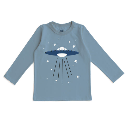 Long-Sleeve GRAPHIC Tee - UFO Lake Blue