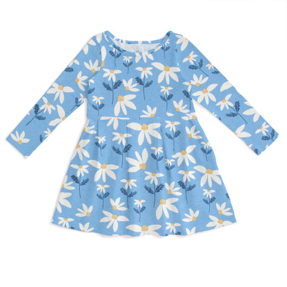 Madison Dress - Daisies Blue