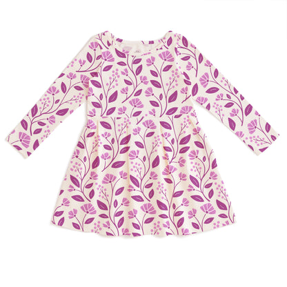 Madison Dress - Flower Vines Orchid