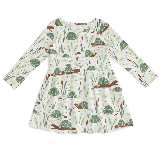 Madison Dress - Turtles Green