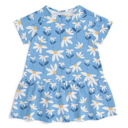 Milwaukee Dress - Daisies Blue