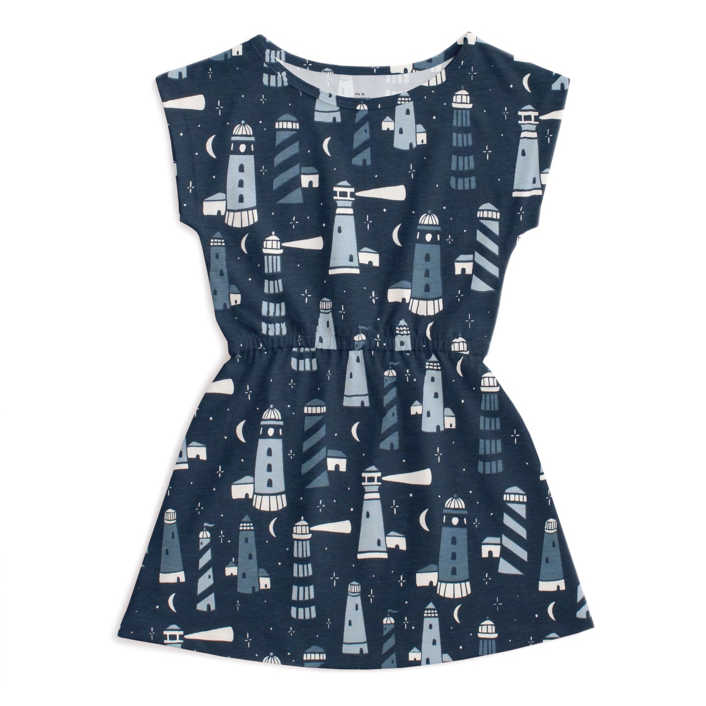 Sierra Dress - Lighthouses Night Sky