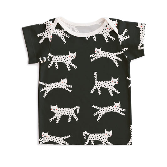 Short-Sleeve Lap Tee - Cats Black - Pretty Much Perfect