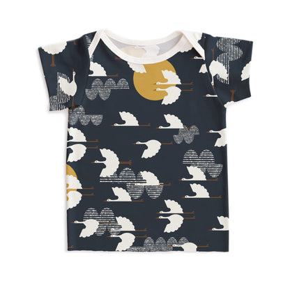 Short-Sleeve Lap Tee - Cranes Night Sky - Pretty Much Perfect