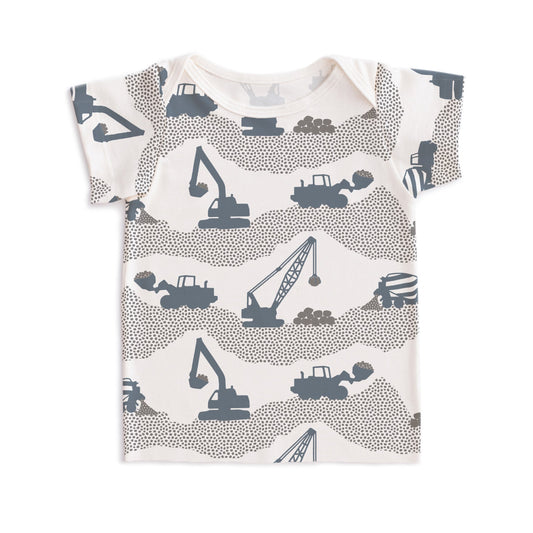 Short-Sleeve Lap Tee - Construction Slate Blue & Grey - Pretty Much Perfect