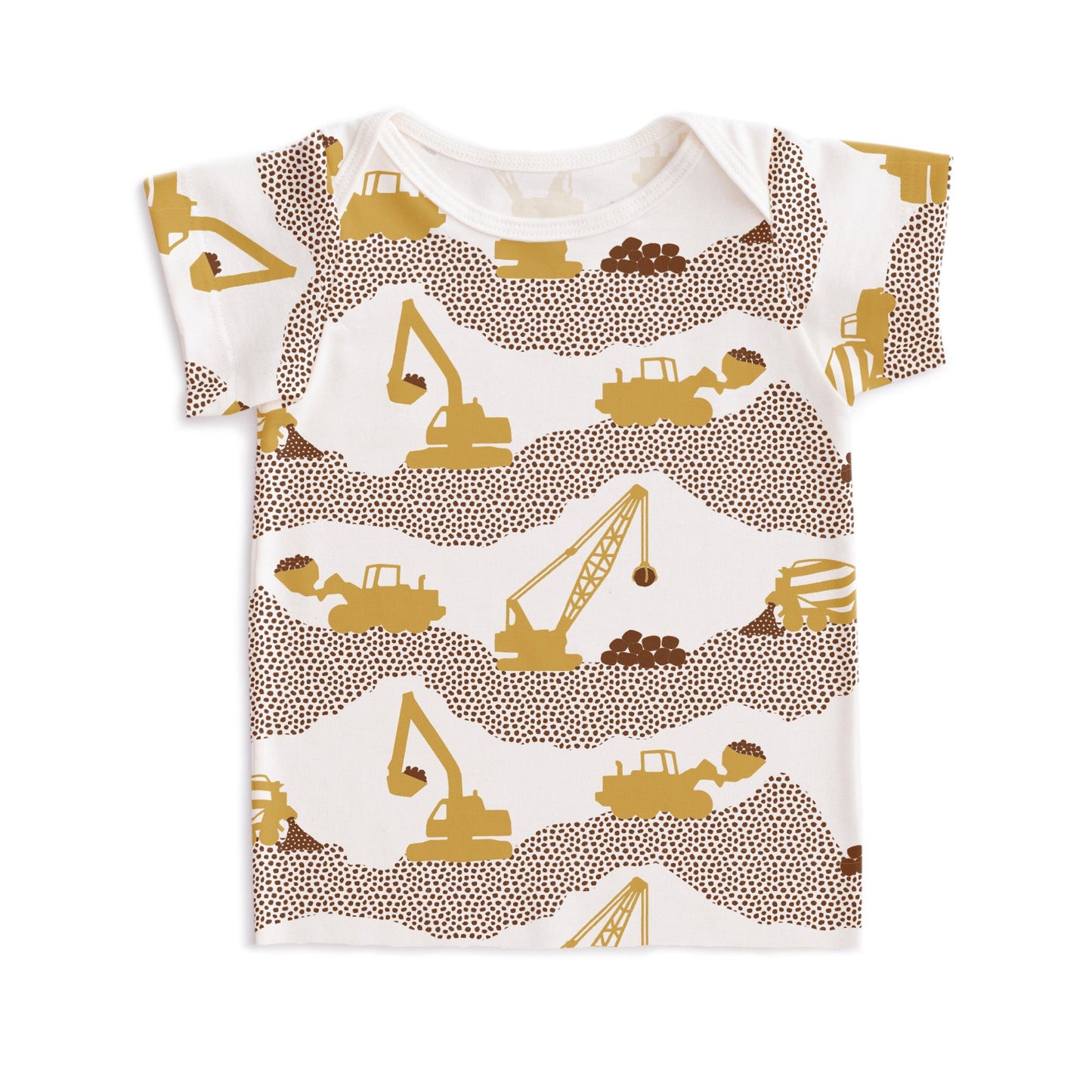 Short-Sleeve Lap Tee - Construction Yellow & Chestnut - Pretty Much Perfect