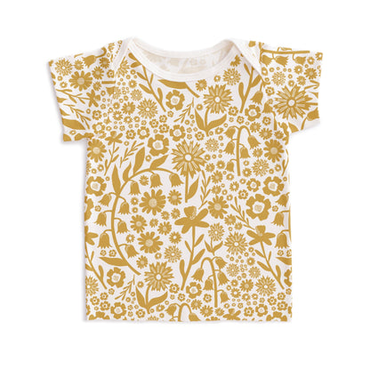 Short-Sleeve Lap Tee - Dutch Floral Yellow - Pretty Much Perfect