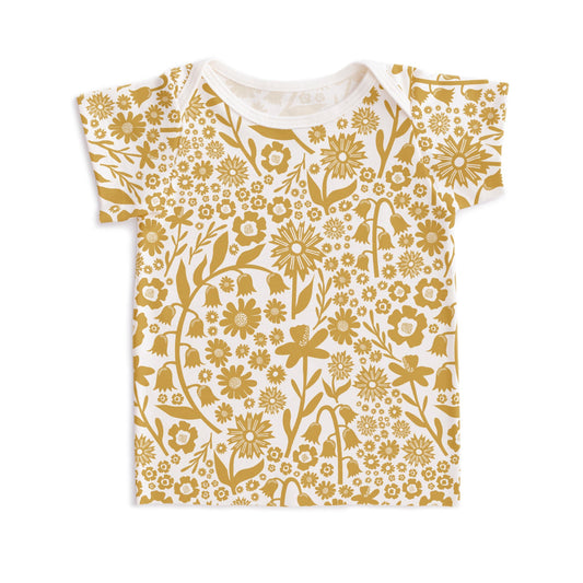 Short-Sleeve Lap Tee - Dutch Floral Yellow - Pretty Much Perfect