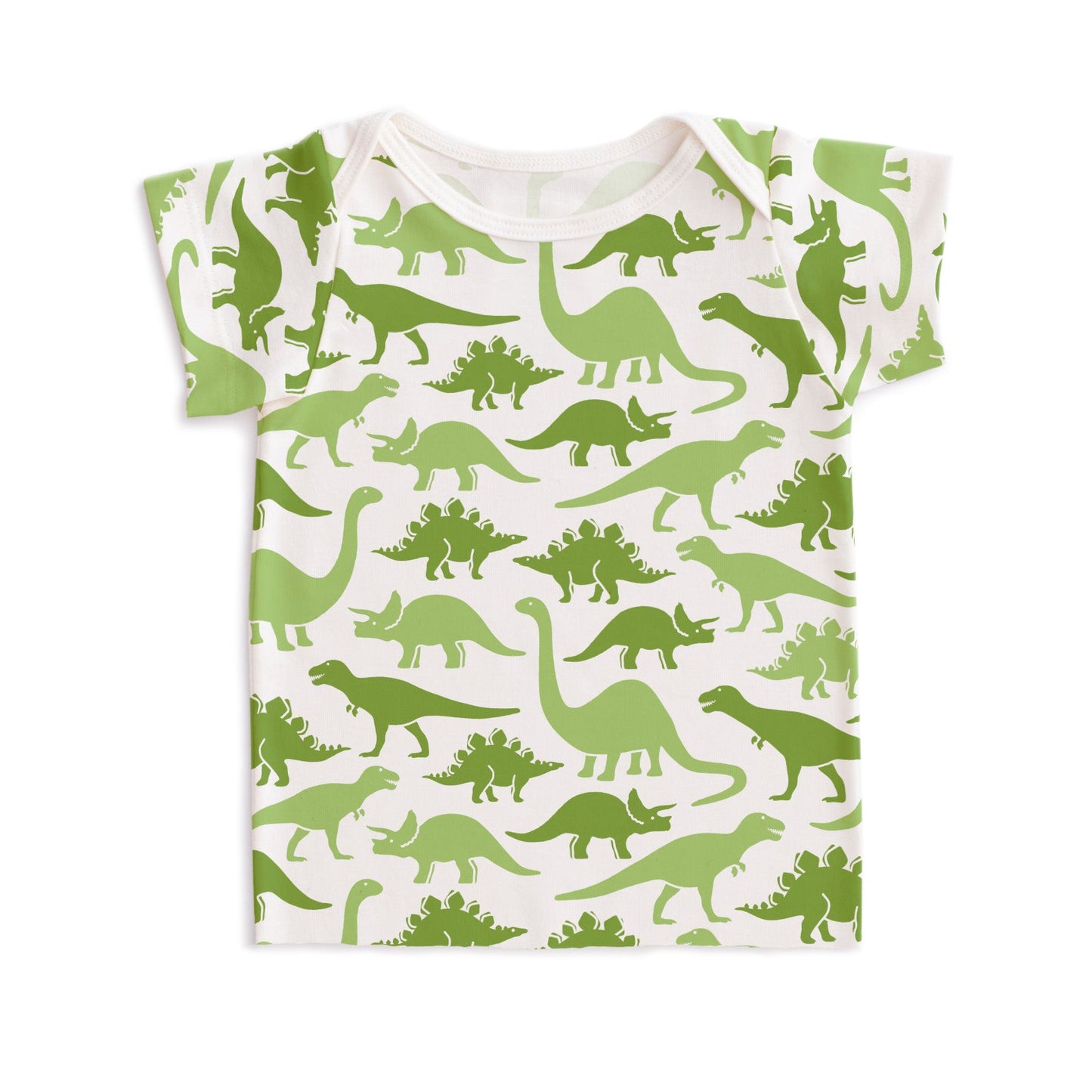 Short-Sleeve Lap Tee - Dinosaurs Green - Pretty Much Perfect