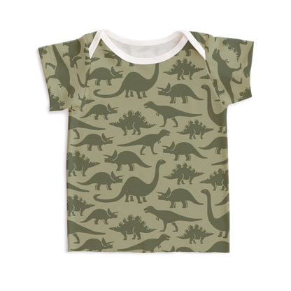 Short-Sleeve Lap Tee - Dinosaurs Sage - Pretty Much Perfect