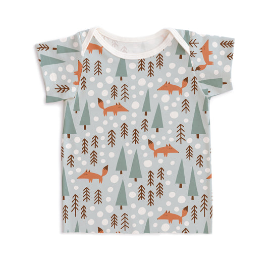 Short-Sleeve Lap Tee - Foxes Pale Blue - Pretty Much Perfect