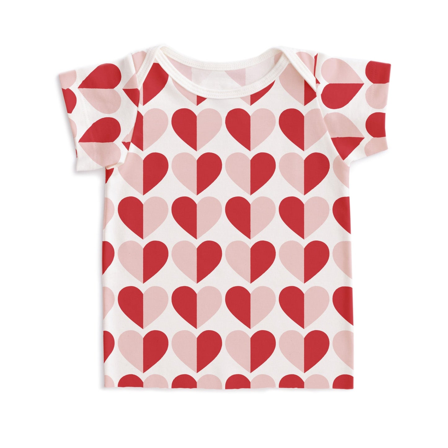 Short-Sleeve Lap Tee - Hearts Red & Pink - Pretty Much Perfect