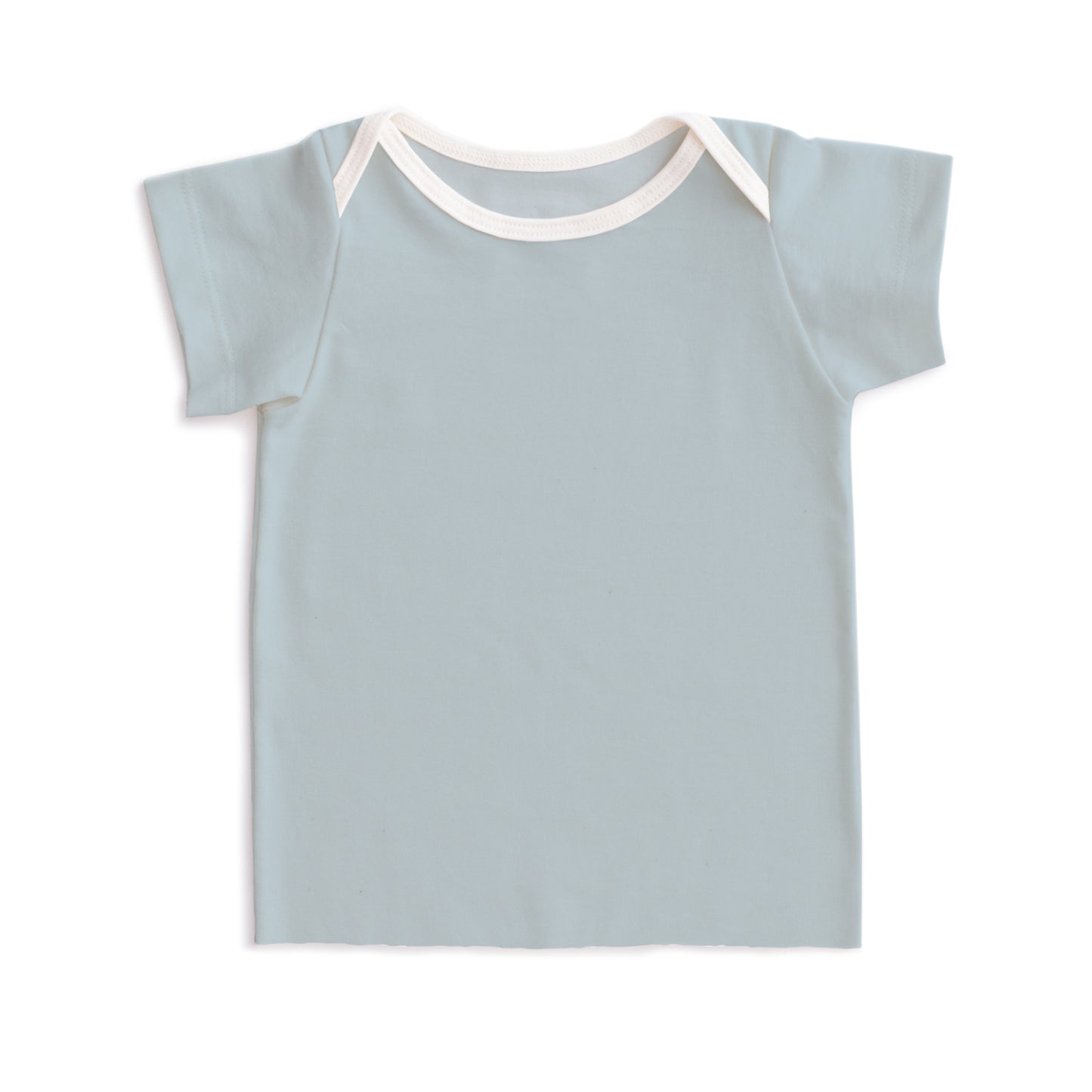 Short-Sleeve Lap Tee - Solid Pale Blue - Pretty Much Perfect