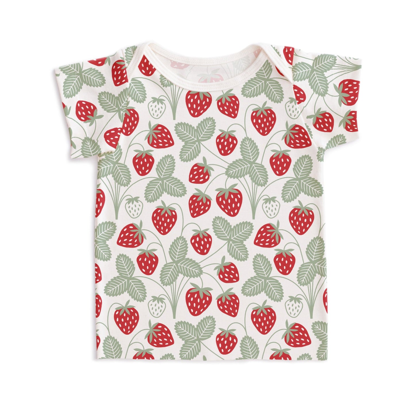 Short-Sleeve Lap Tee - Strawberries Red & Green - Pretty Much Perfect