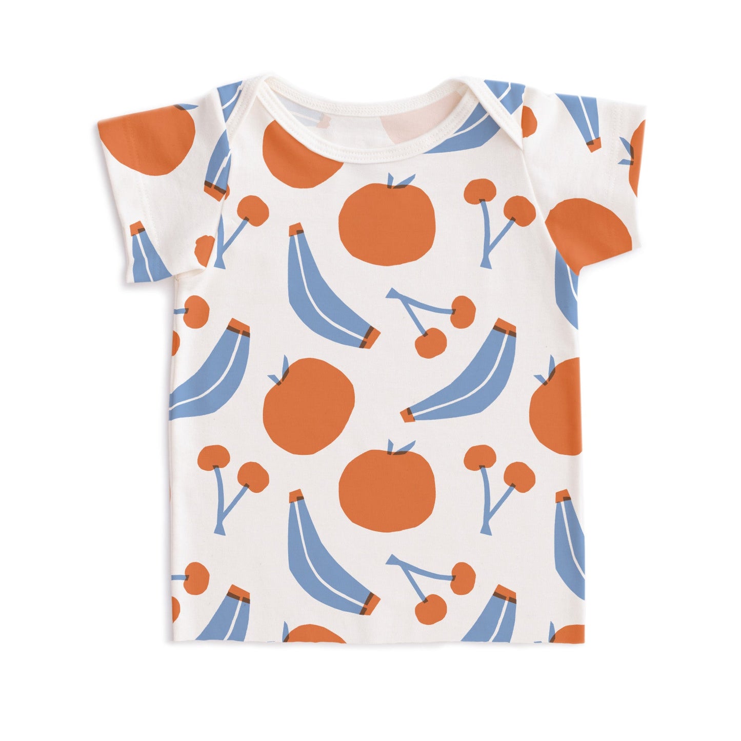 Short-Sleeve Lap Tee - Yummy Fruit Blue & Orange - Pretty Much Perfect