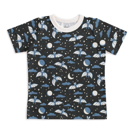 Short-Sleeve Tee - Bats Blue & Charcoal