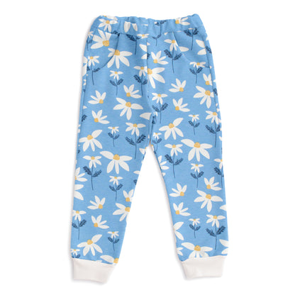 Sweatpants - Daisies Blue