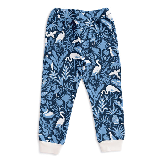 Sweatpants - Tropical Birds Navy