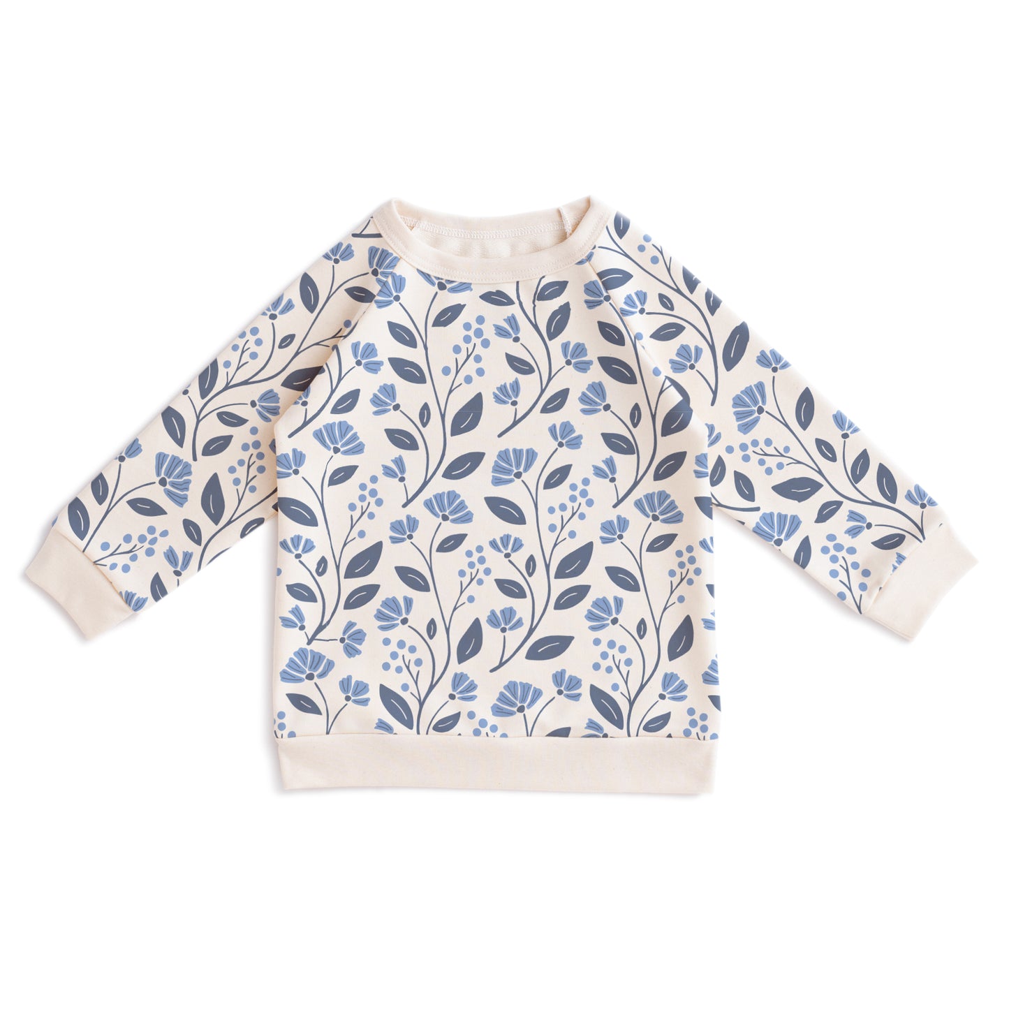 Sweatshirt - Flower Vines Blue