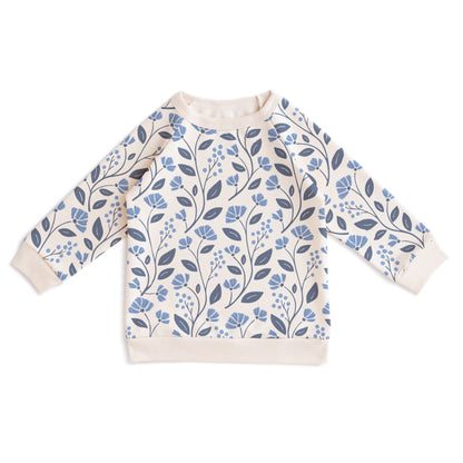 Sweatshirt - Flower Vines Blue