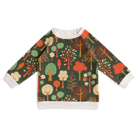 Sweatshirt - Trees Dark Green