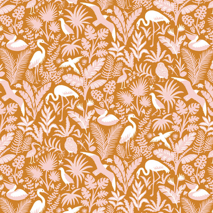 Calgary Dress - Tropical Birds Gold