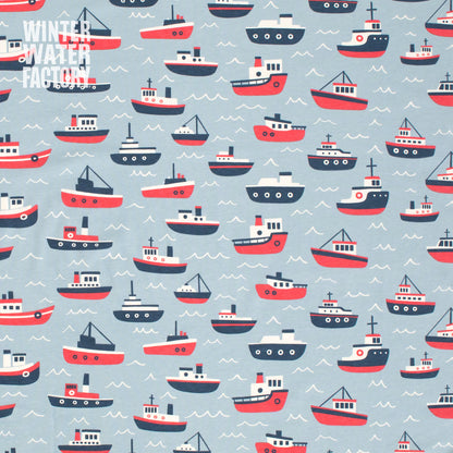 Tank Top - Tugboats Pale Blue