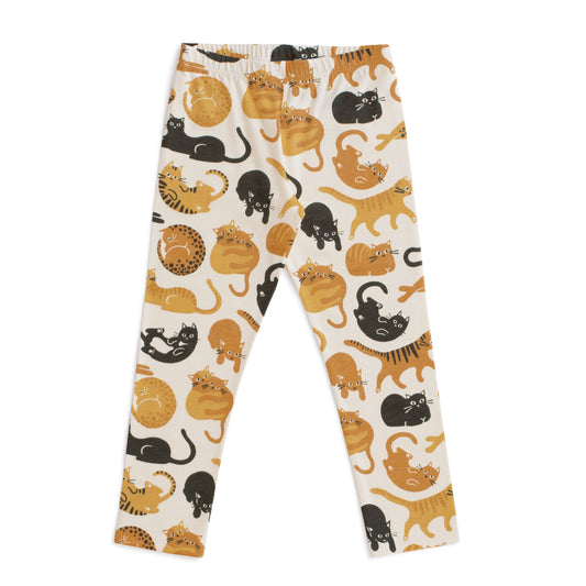 Baby Leggings - Cat Friends Gold & Yellow