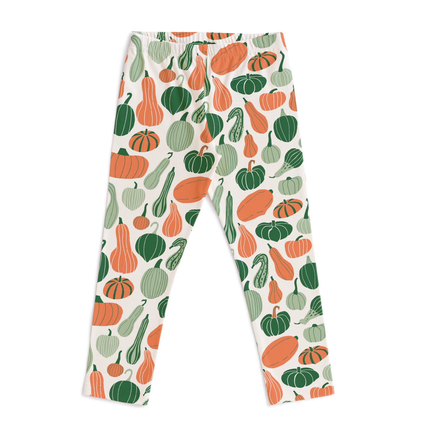 Baby Leggings - Gourds & Pumpkins Green & Orange