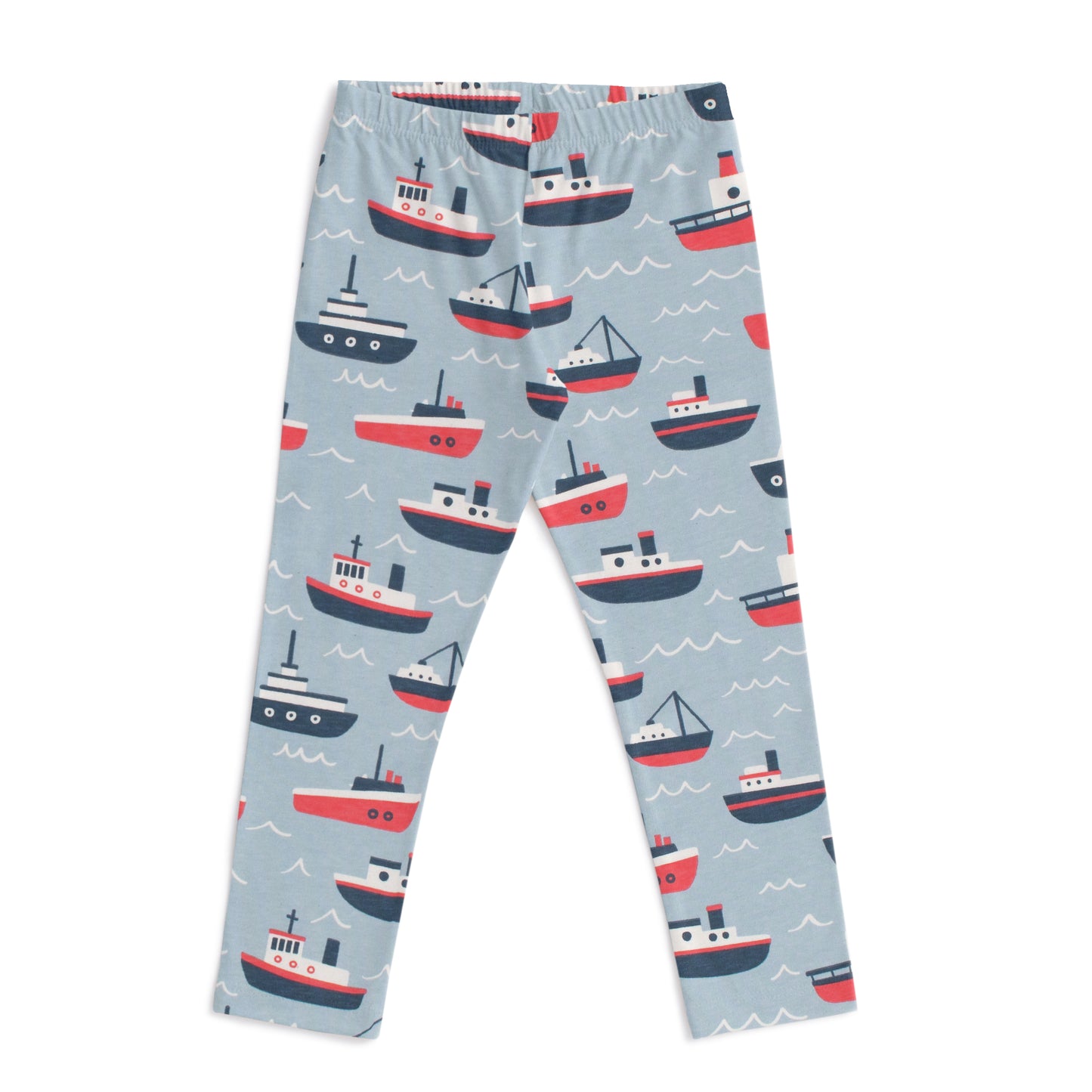 Leggings - Tugboats Pale Blue