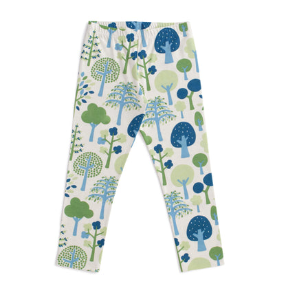 Baby Leggings - Trees Blue & Green