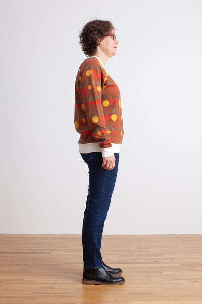 Adult Sweatshirt - Root Vegetables Chestnut